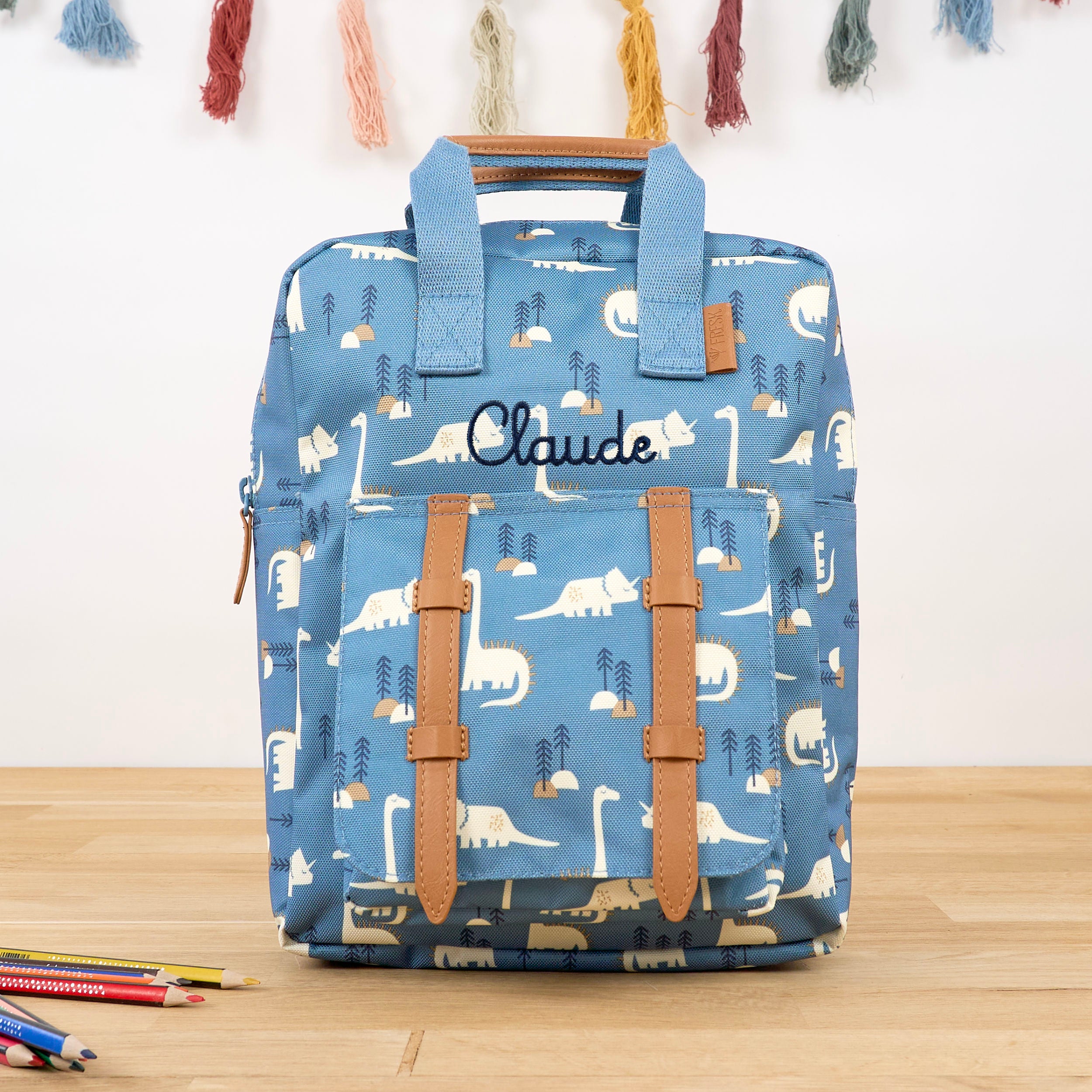 Kinder-Rucksack mit Namen - Dinos