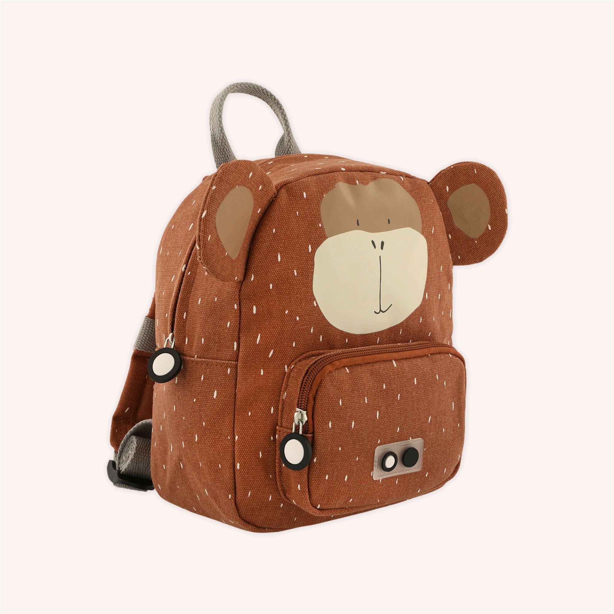 Mini children's backpack with name - monkey