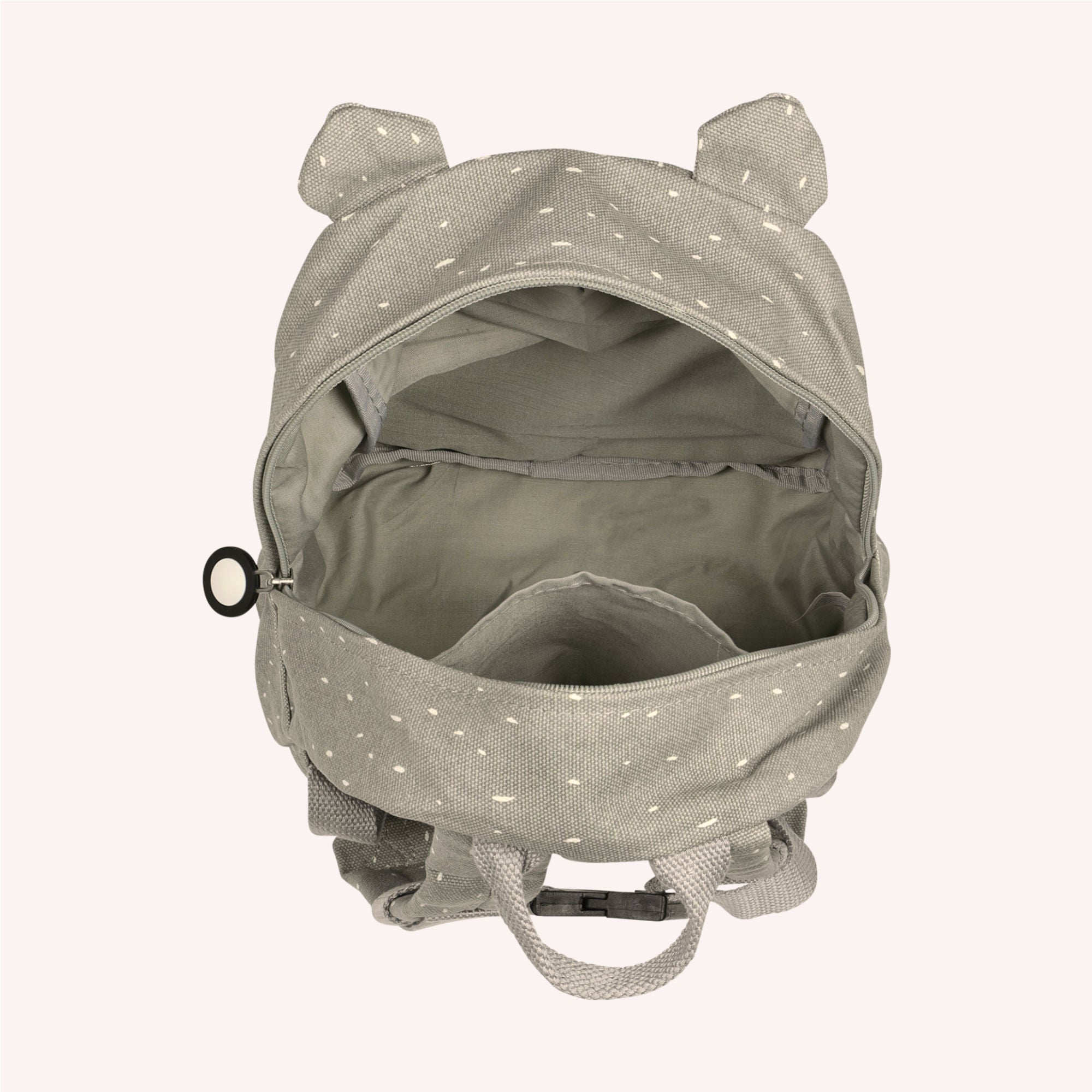 Children's backpack with name - raccoon