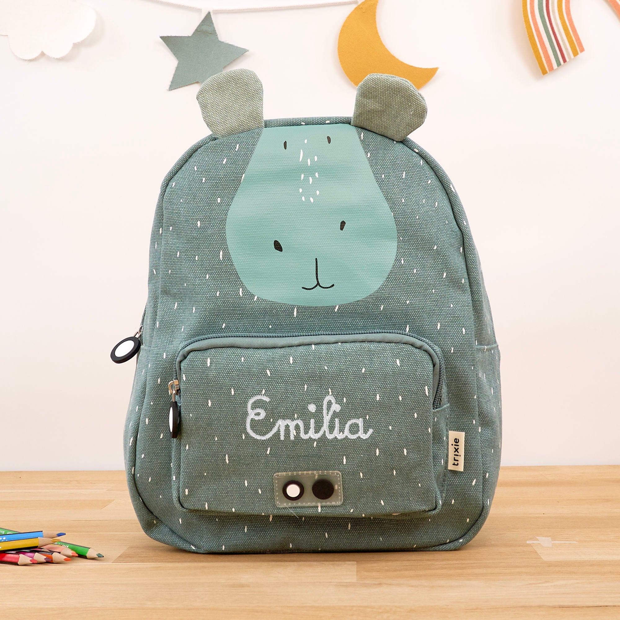 Trixie Kinderrucksack mit Namen - Nilpferd