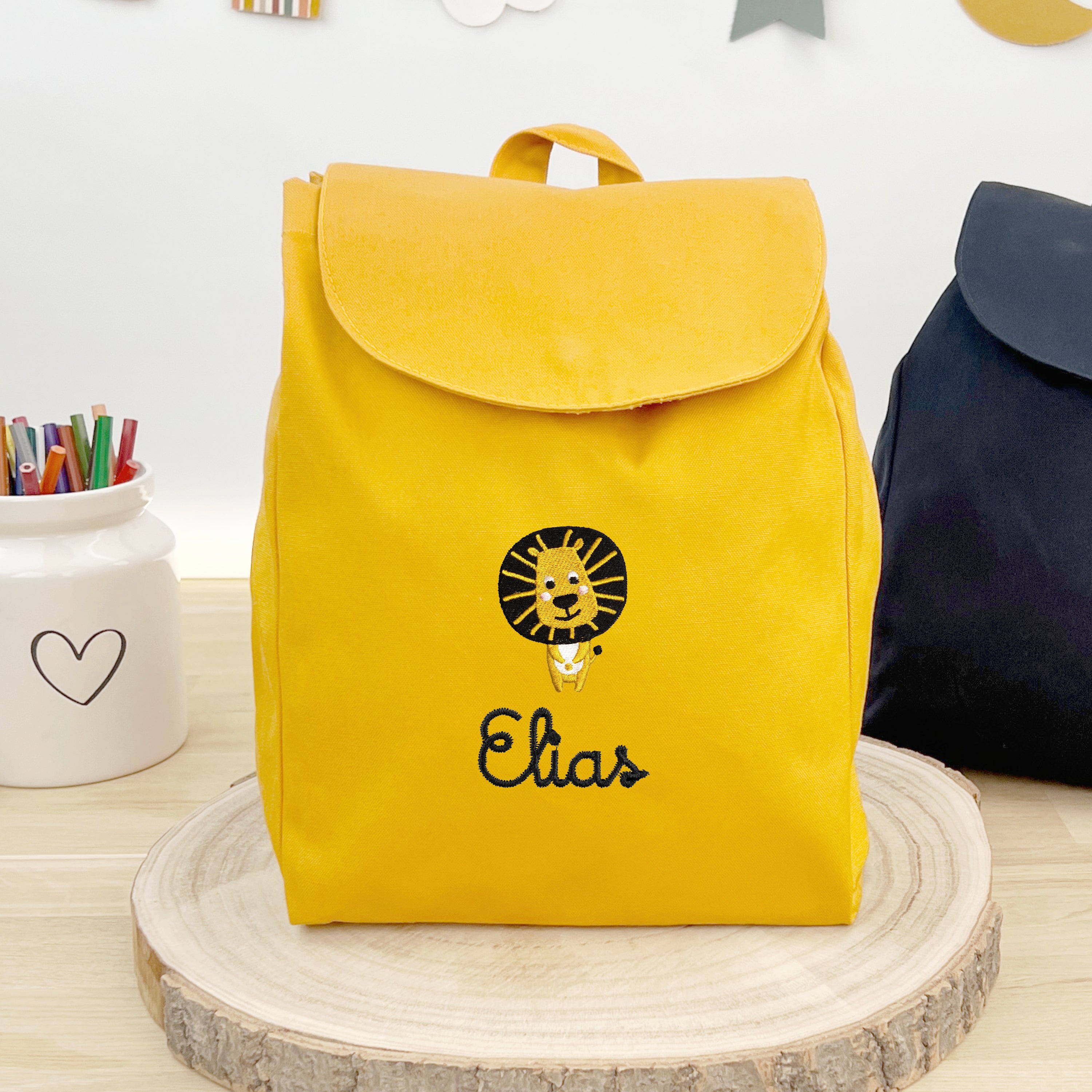 Mustard yellow hotsell school backpack