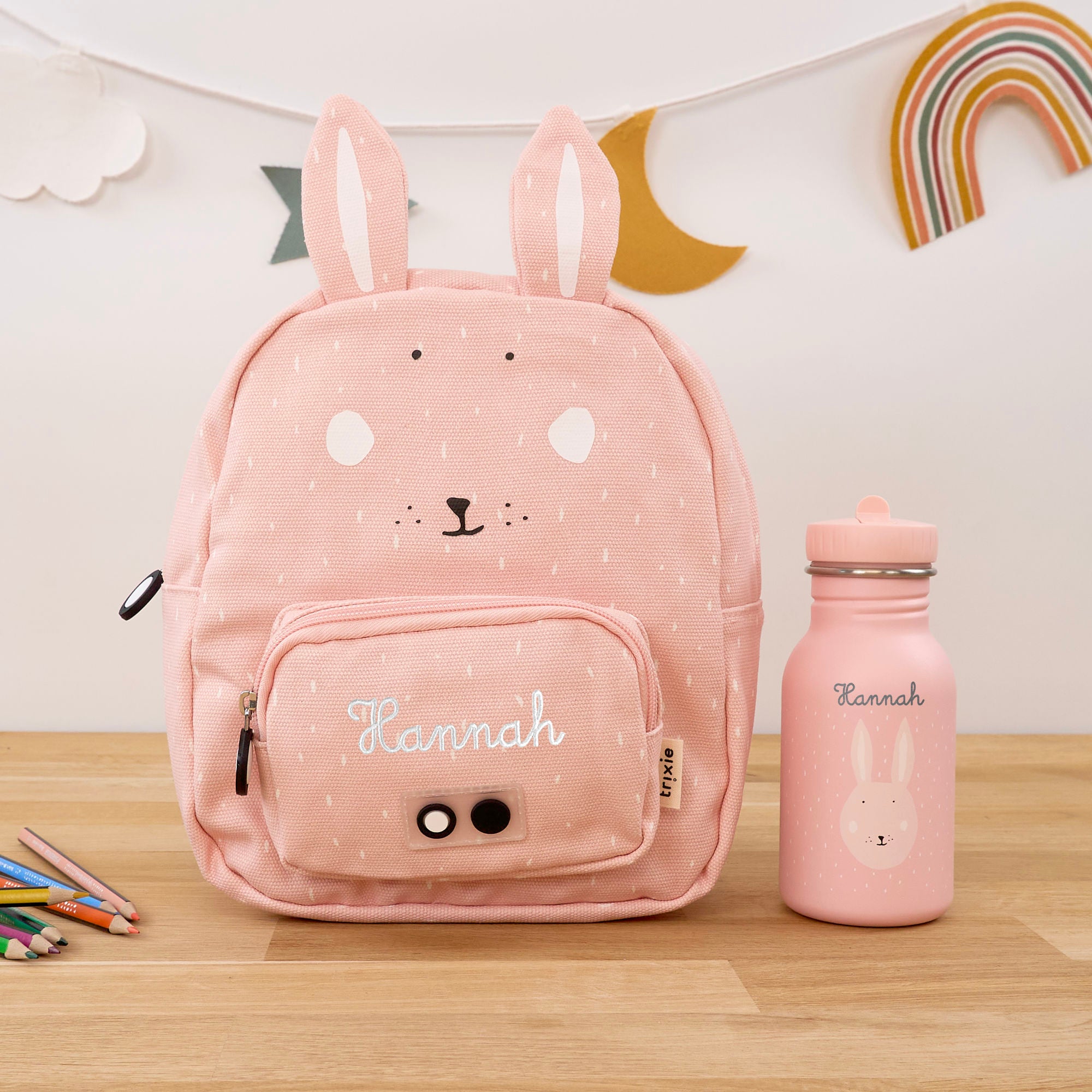 Trixie Mini Kinderrucksack Set mit Namen - Hase