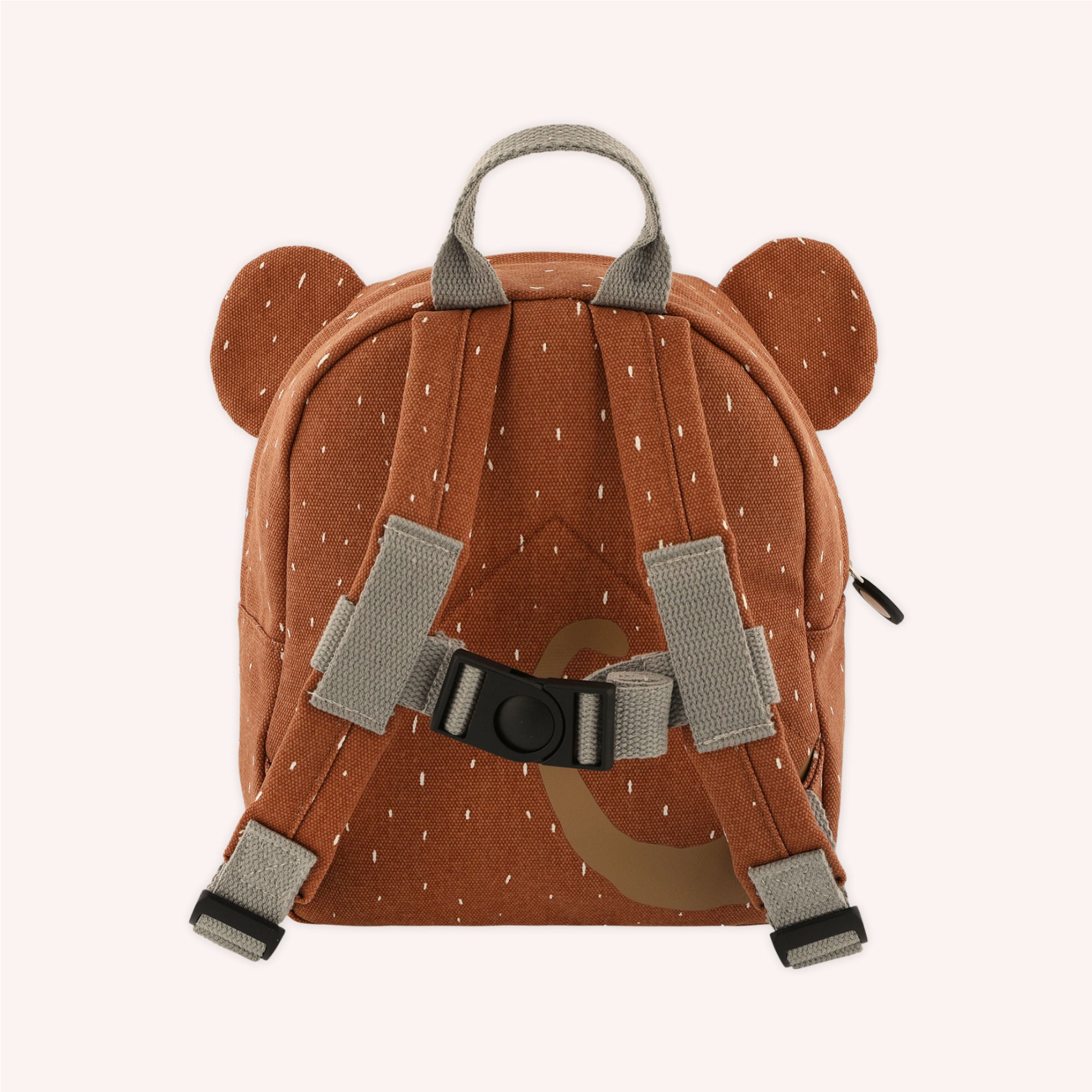 Mini children's backpack set with name - monkey