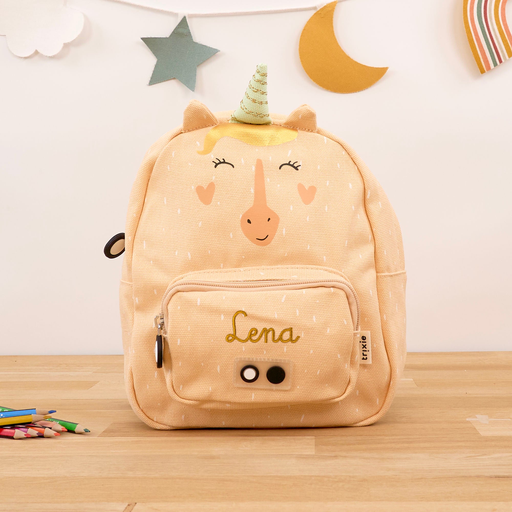 Mini children's backpack set with name - unicorn