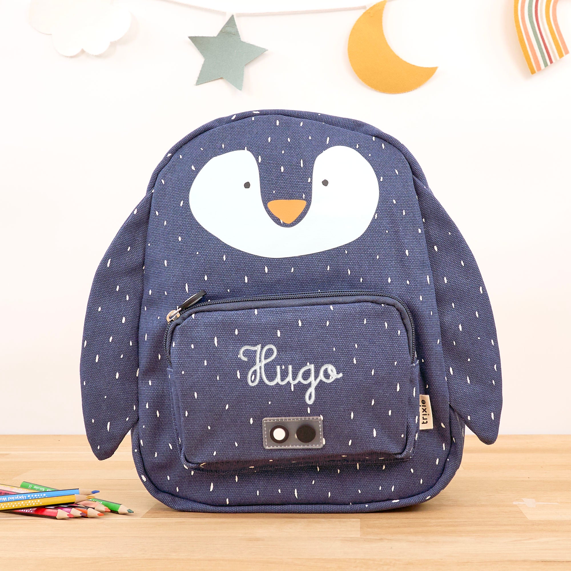 Kinderrucksack mit Namen - Pinguin